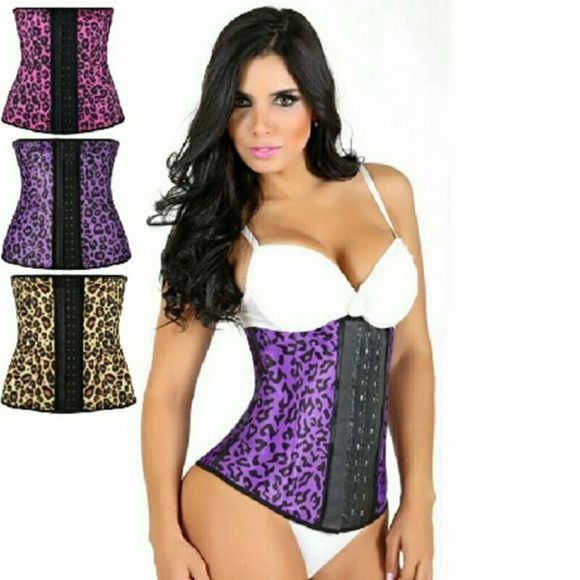 Leopard Pink and Yellow Women Waist Training Latex